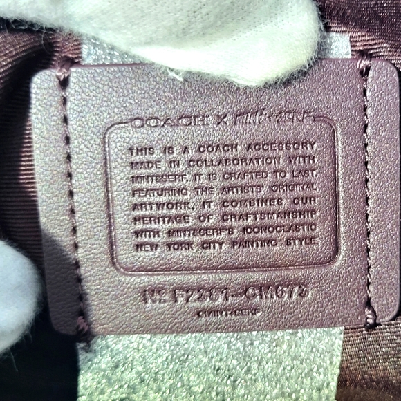 Coach X Mint + Serf Graffiti Print Larger Corner Zip Wristlet - Picture 6 of 8